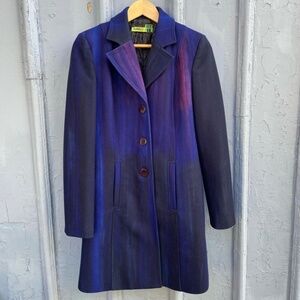 Versace Jeans purple wool blend coat, size 38